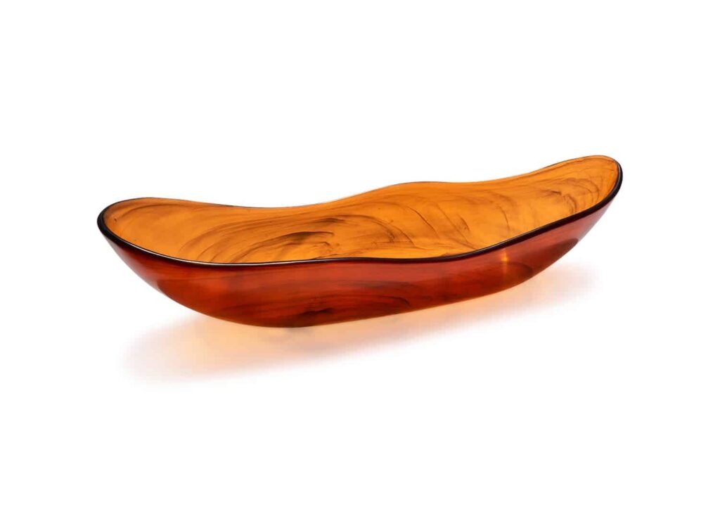 Canoe BowlTiger Eye Resin