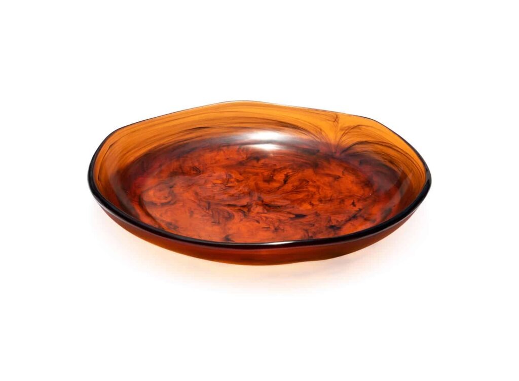 Ripple PlatterTiger Eye Resin