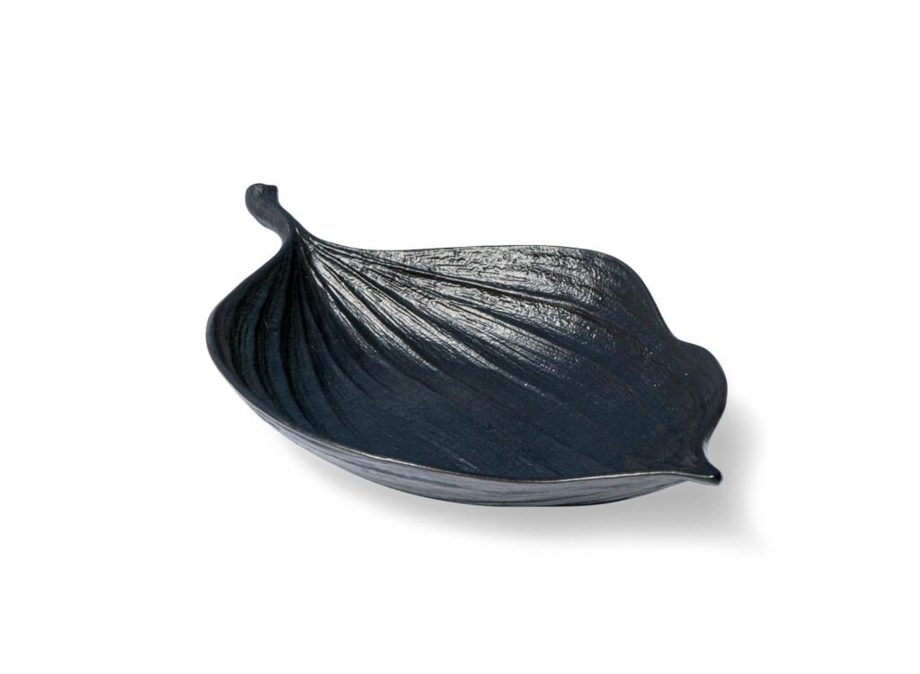 Bali Leaf PlatterEbony Aluminum