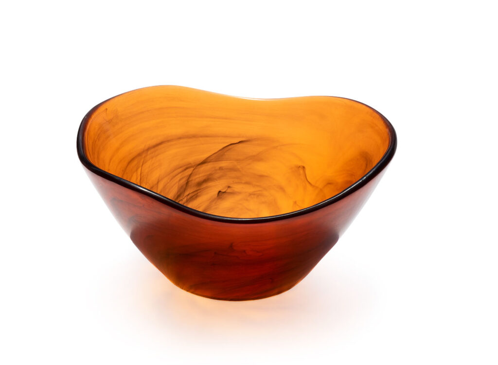 Ripple Round BowlTiger Eye Resin
